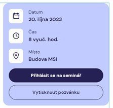 Seminář 5623	 Překonávání bariér při vzdělávání dítěte / žáka s PAS (pro MŠ a ZŠ) je přeložený na říjen